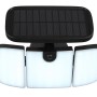 Globo Solarleuchte mit Sensor, schwarz matt, 19,1 cm. Außenleuchte mit LED und Solarpanel.