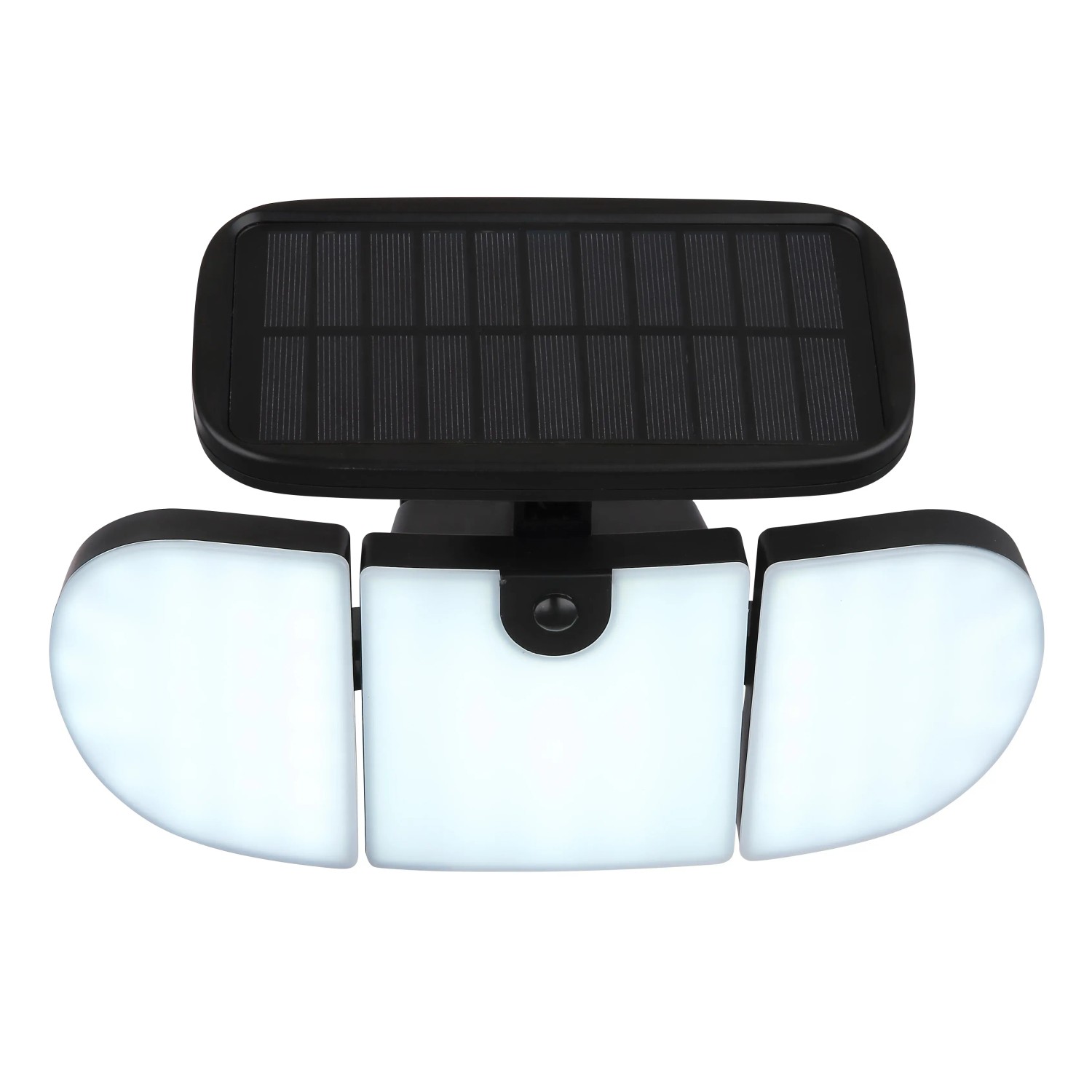 Globo Solarleuchte mit Sensor, schwarz matt, 19,1 cm. Außenleuchte mit LED und Solarpanel.