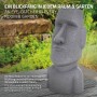 Graue Moai Figur Rapa Nui (53,5 cm) aus Kunstharz für Garten & Wohnraum.