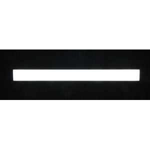 REV Ritter LED-Deckenleuchte Flaxx, 114 cm, silberfarben. Büro- und Wohnraumleuchte.