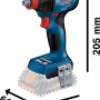 Bosch Professional GDX 18V-210 C Akku-Drehschlagschrauber Solo mit L-Boxx, blau/schwarz.