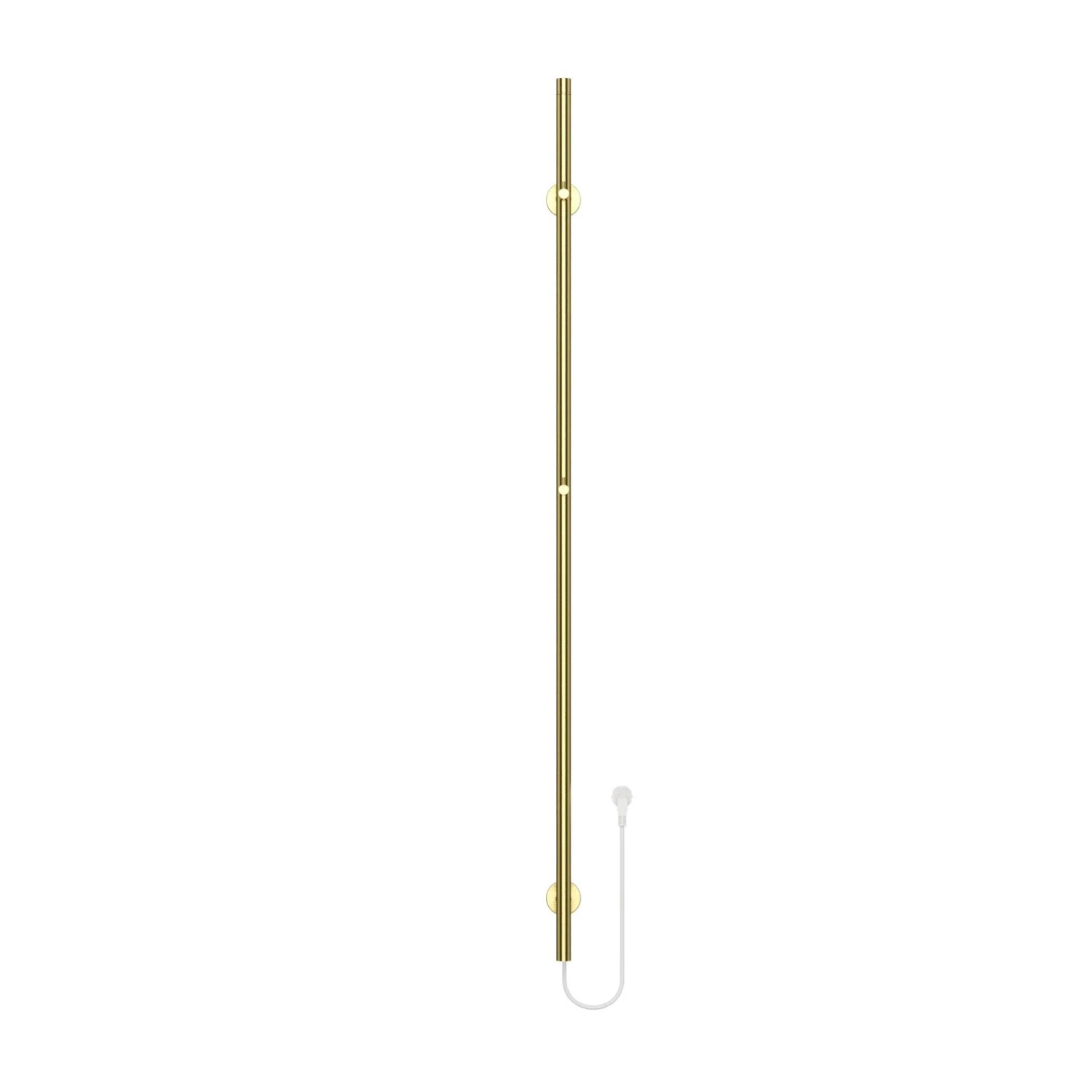 Belvit Elektrischer Handtuchtrockner Einzelrohr 1500x63 mm Gold Gebürstet mit 60 W Timerfunktion