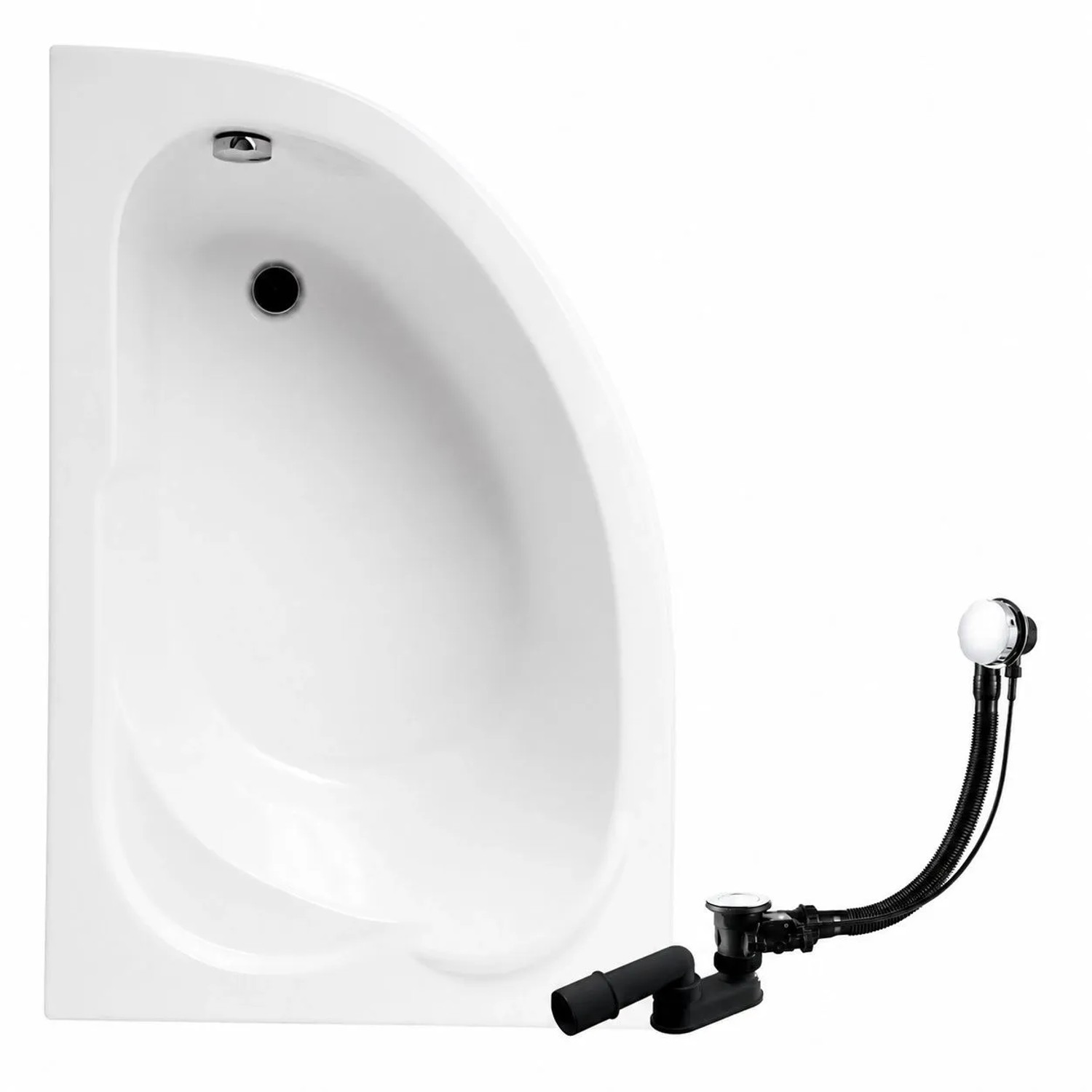 KOLMAN Badewanne Eckwanne 130 x 85 Cm Links Inkl. Ablauf Und Füße
