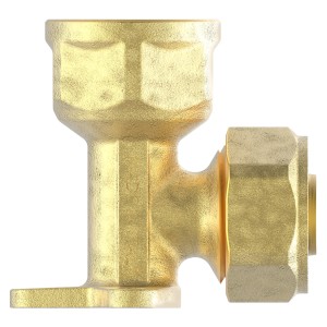 Kirchhoff Wandscheibe, 20 mm x 24,2 mm (3/4 IG) Klemmfitting aus Messing blank für MSVR-Rohr.