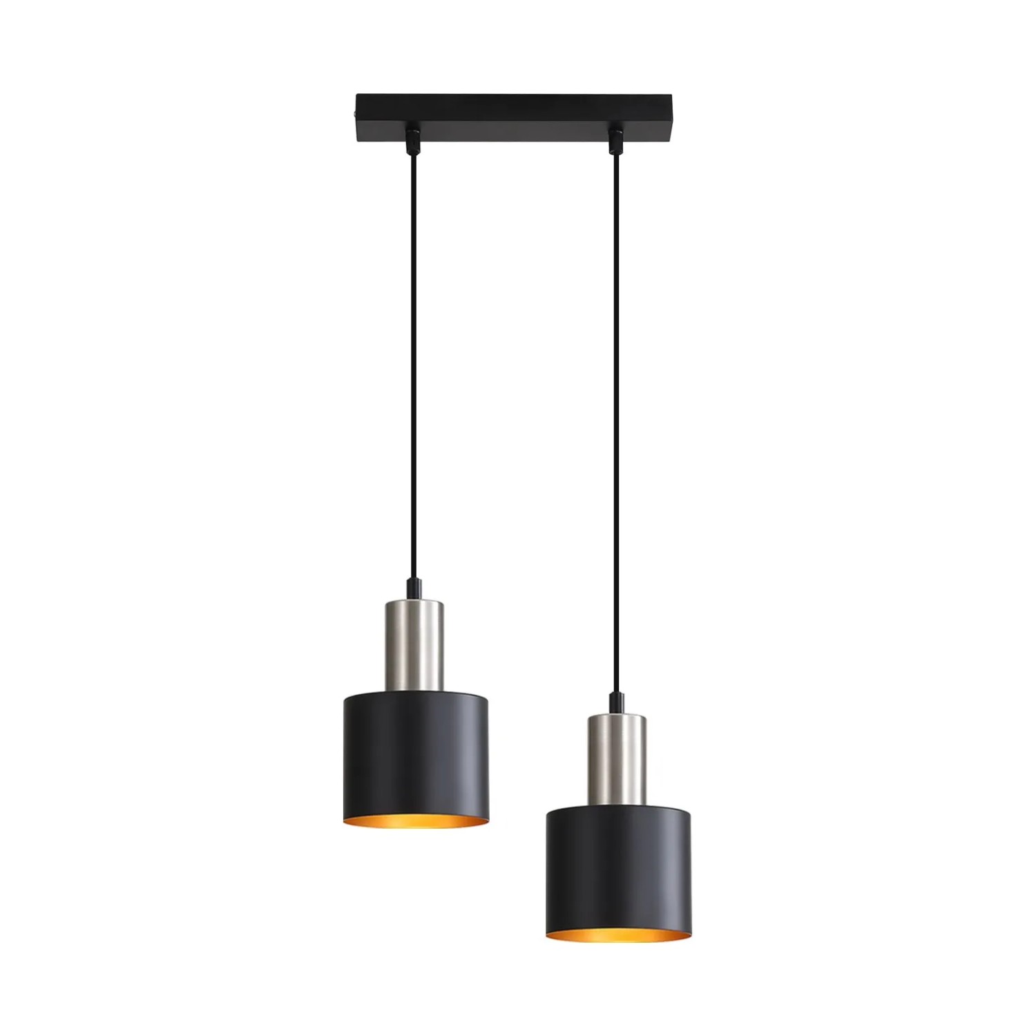 ZMH Pendelleuchte 2 flammig Vintage Industrial E27 Höhenverstellbar Hängeleuchte für Kücheninsel Esszimmer