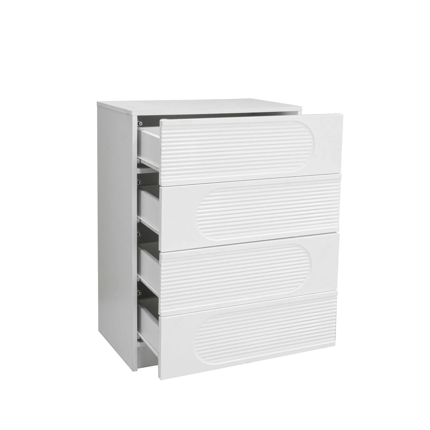 Okwish Aufbewahrungsschrank Mit 4 Schubladen Büro 60x85x38.5cm Weiß