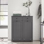 SoBuy Wäscheschrank BZR33-DG, dunkelgrau, mit 2 Wäschesäcken. Badmöbel zur Aufbewahrung.