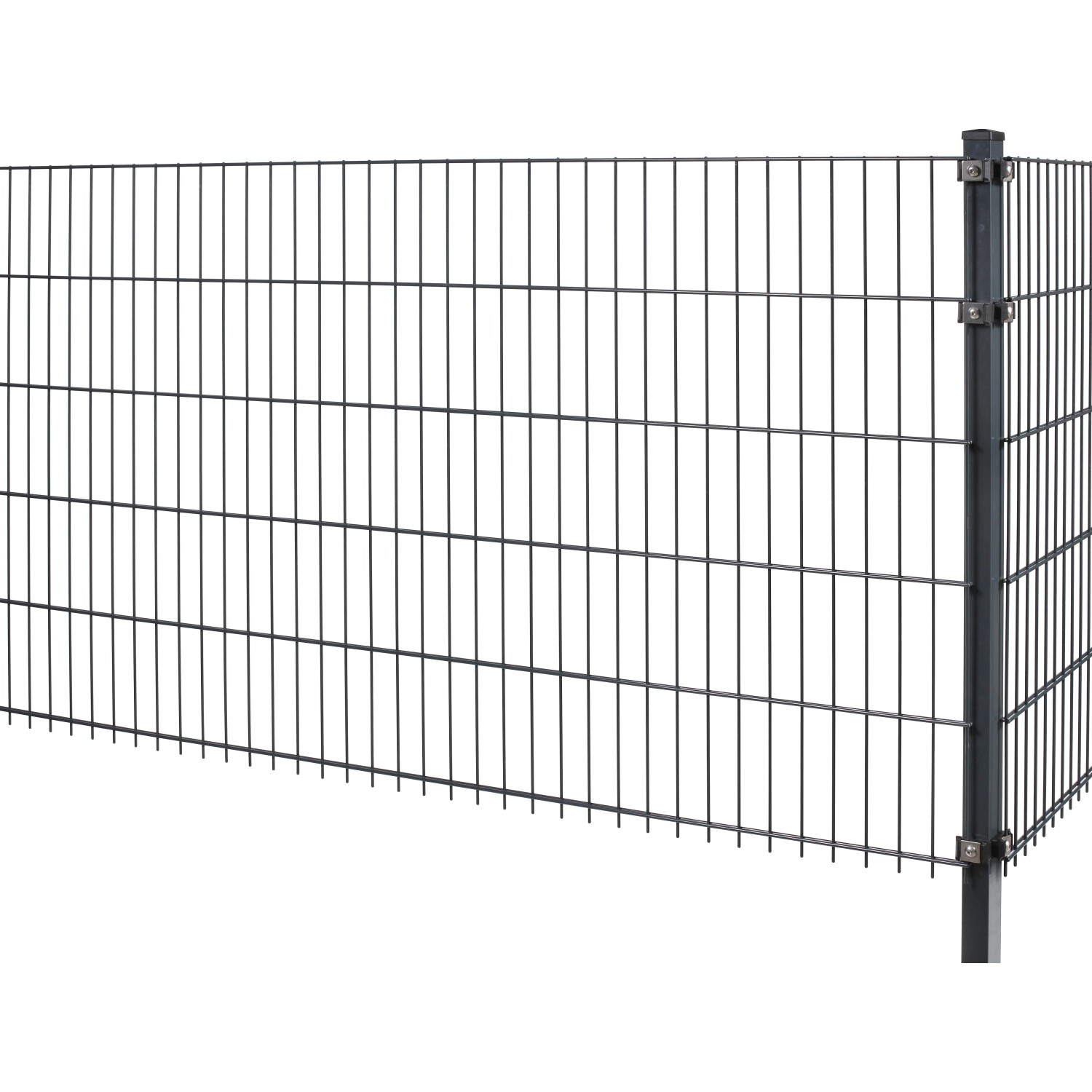 Doppelstabmattenzaun Stärke 6/5/6 Anthrazit 203 x 251 cm günstig online kaufen