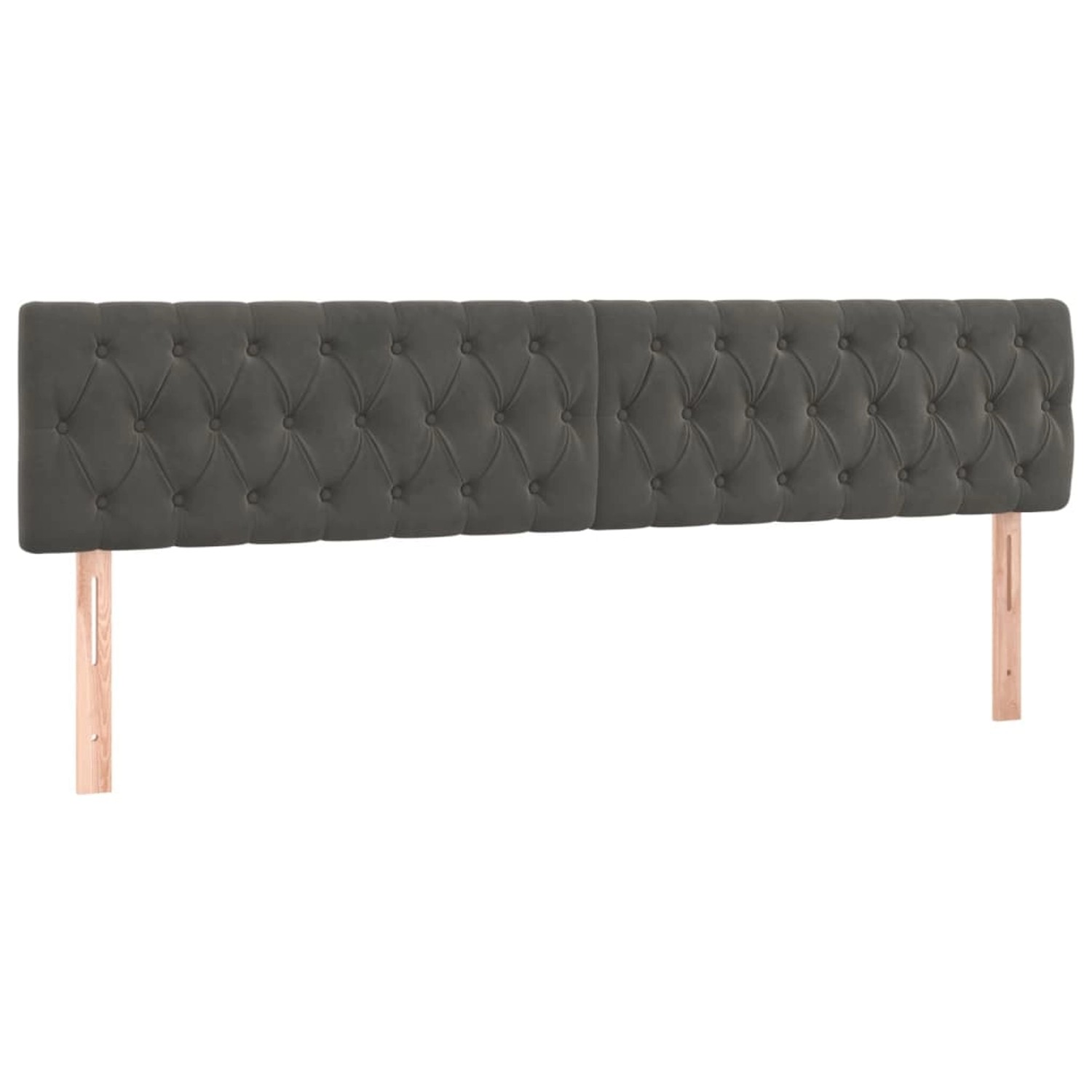 vidaXL LED Kopfteil Dunkelgrau 180x7x78/88 cm Samt 3122009