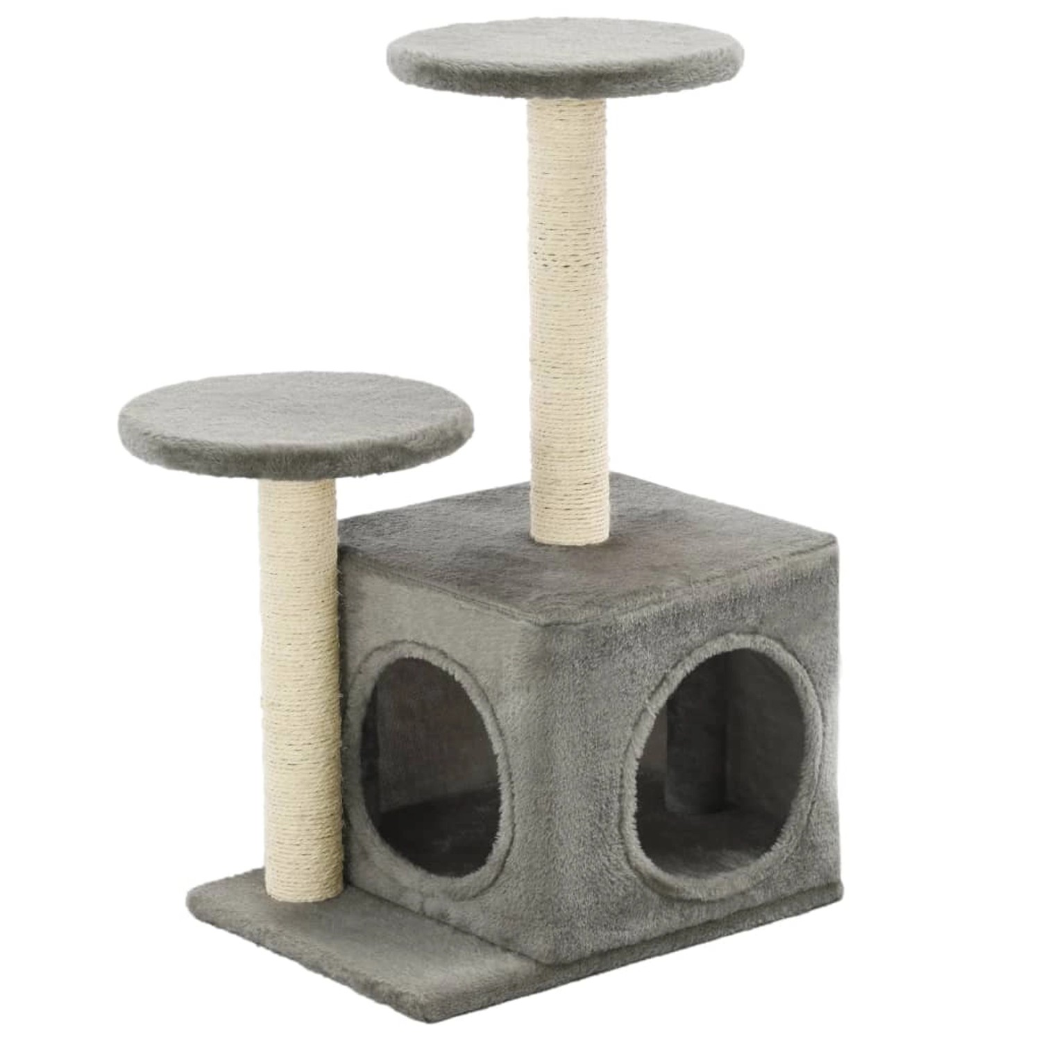 vidaXL Katzenbaum mit Sisal-KratzSäulen 60 cm Grau