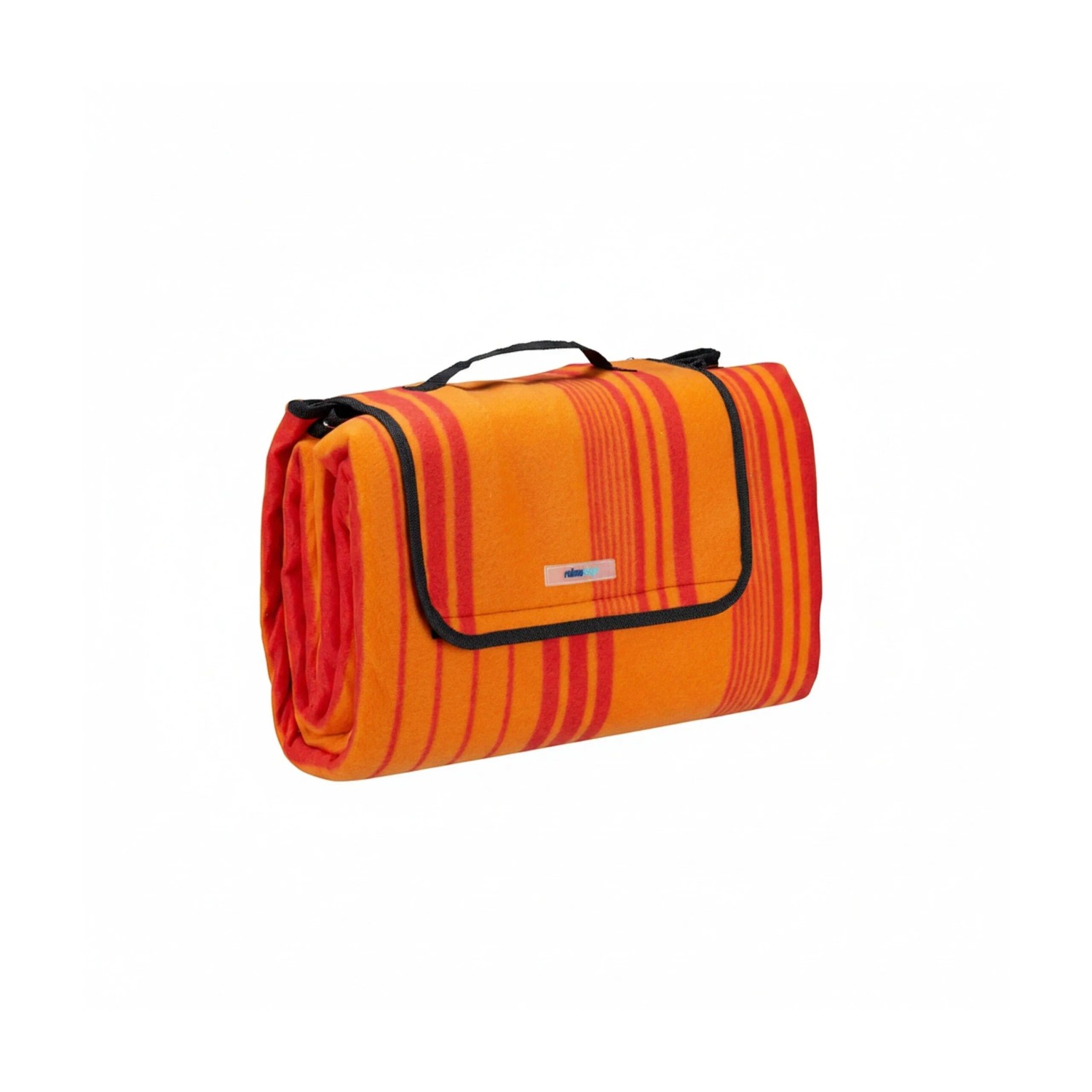 Relaxdays Picknickdecke Polyester Aluminium Orange mit Tragegriff 200 cm x 200 cm 1 kg