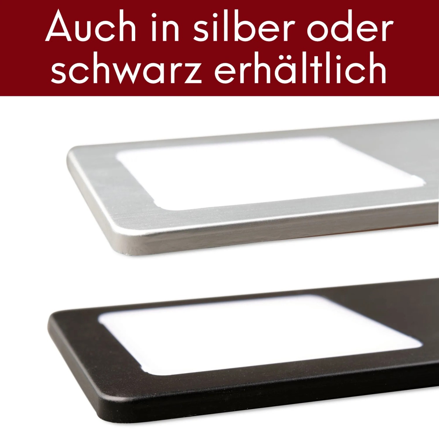 Kalb LED Unterbauleuchten in Edelstahl gebürstet und Schwarz, dimmbar, 4er Set.