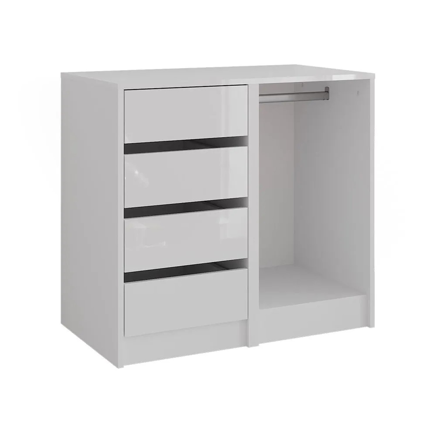 Vicco Kommode Sherry Weiß Weiß Hochglanz 80 x 76 2 Teile Art Nr 57717