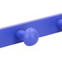 Blaue Siro Garderobenleiste aus Buchenholz mit 4 Haken, Länge 520 mm, ideal für Kinderzimmer.
