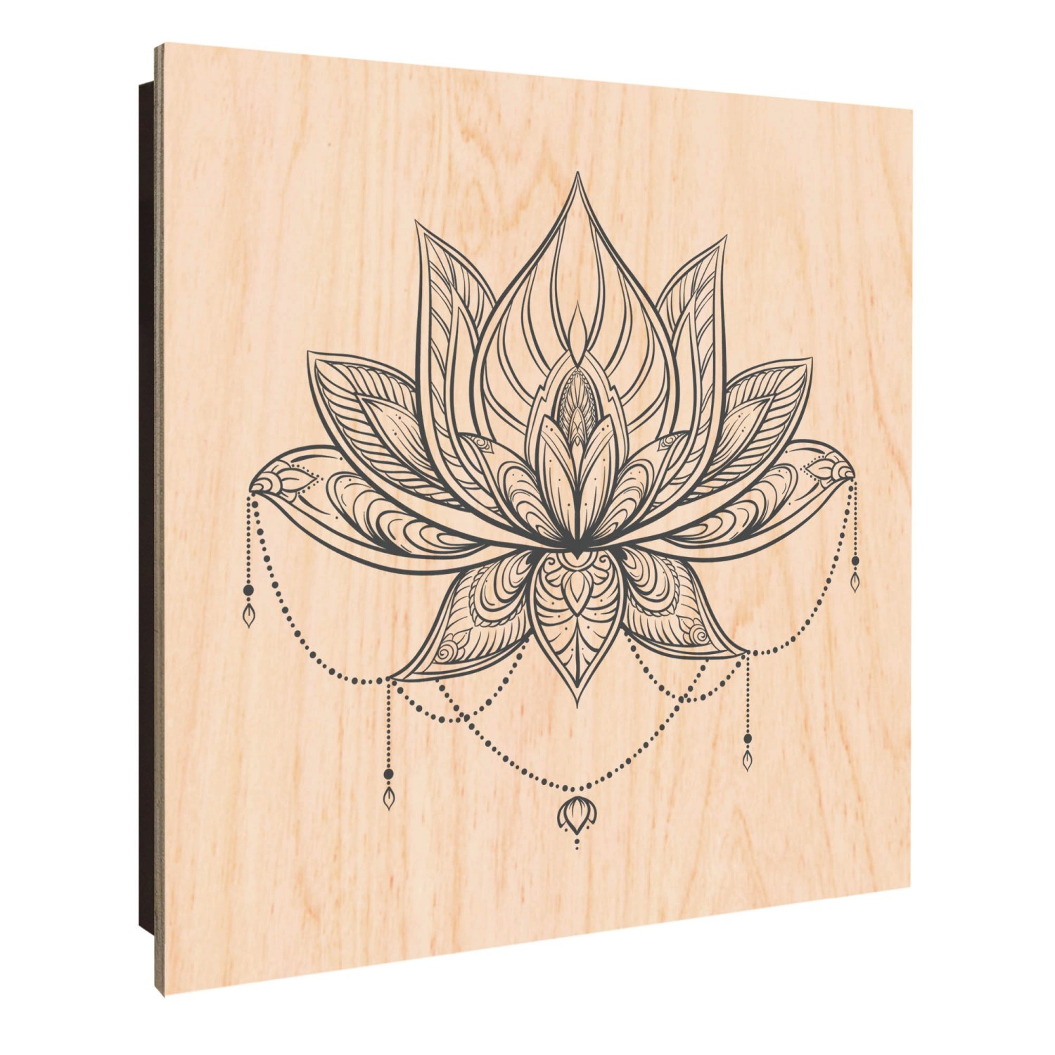 Banjado Schlüsselkasten Holz 30x30cm Schwarz Scharnier Rechts 50 Haken Desi günstig online kaufen