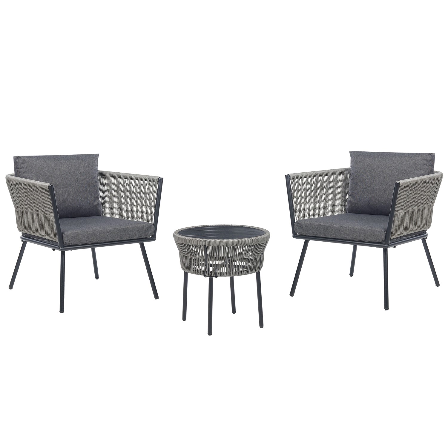 Beliani Bistro Set GARGANO Hellgrau 70x68x72
