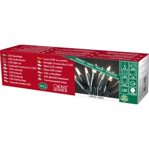 Konstsmide Mini LED Lichterkette mit 10 warmweißen LEDs für den Innenbereich.