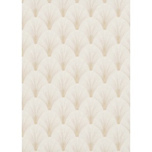 Erismann Vliestapete Elle Decoration 4 Avantgarde Creme mit Art Deco Fächer-Muster.