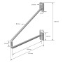 ML-Design Regalhalterung, 220mm, Silber, Stahl, Haarnadel-Design, Maße