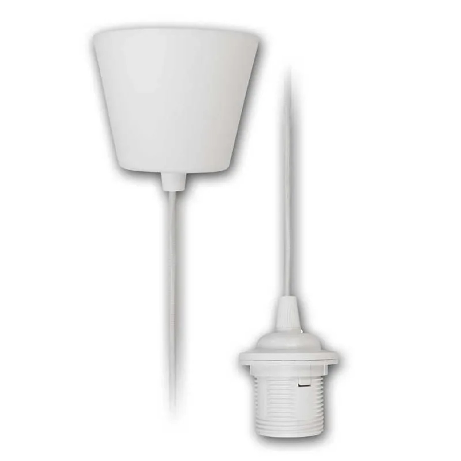 McShine E27 Lampenaufhängung Weiß 230V 60W Textil-Kabel