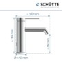Schütte Waschtischarmatur Los Angeles Chrom, Maße: Höhe 165mm, Ausladung 160mm, Auslaufhöhe 90mm, Durchmesser 50mm