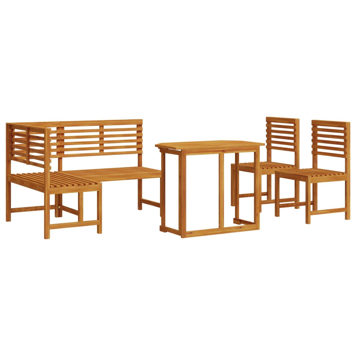 vidaXL 4-tlg Garten-Essgruppe Massivholz Akazie 3328689 günstig online kaufen