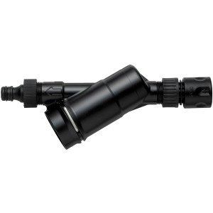 Schwarzer Nilfisk Rückflussverhinderer (Klasse BA) für Hochdruckreiniger.