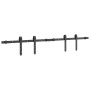 vidaXL Schiebetürbeschlag Set, 122cm, Karbonstahl, schwarz. Für Schranktüren.
