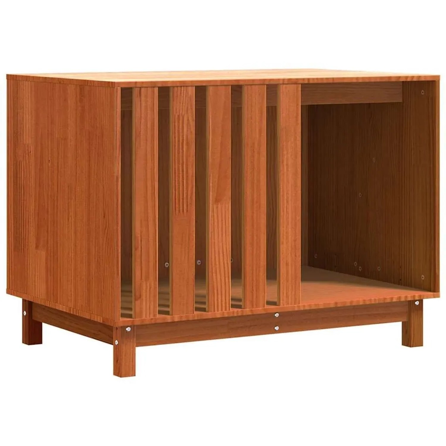 vidaXL Hundehütte Wachsbraun 100 x 70 x 70 cm Massives Kiefernholz 869964