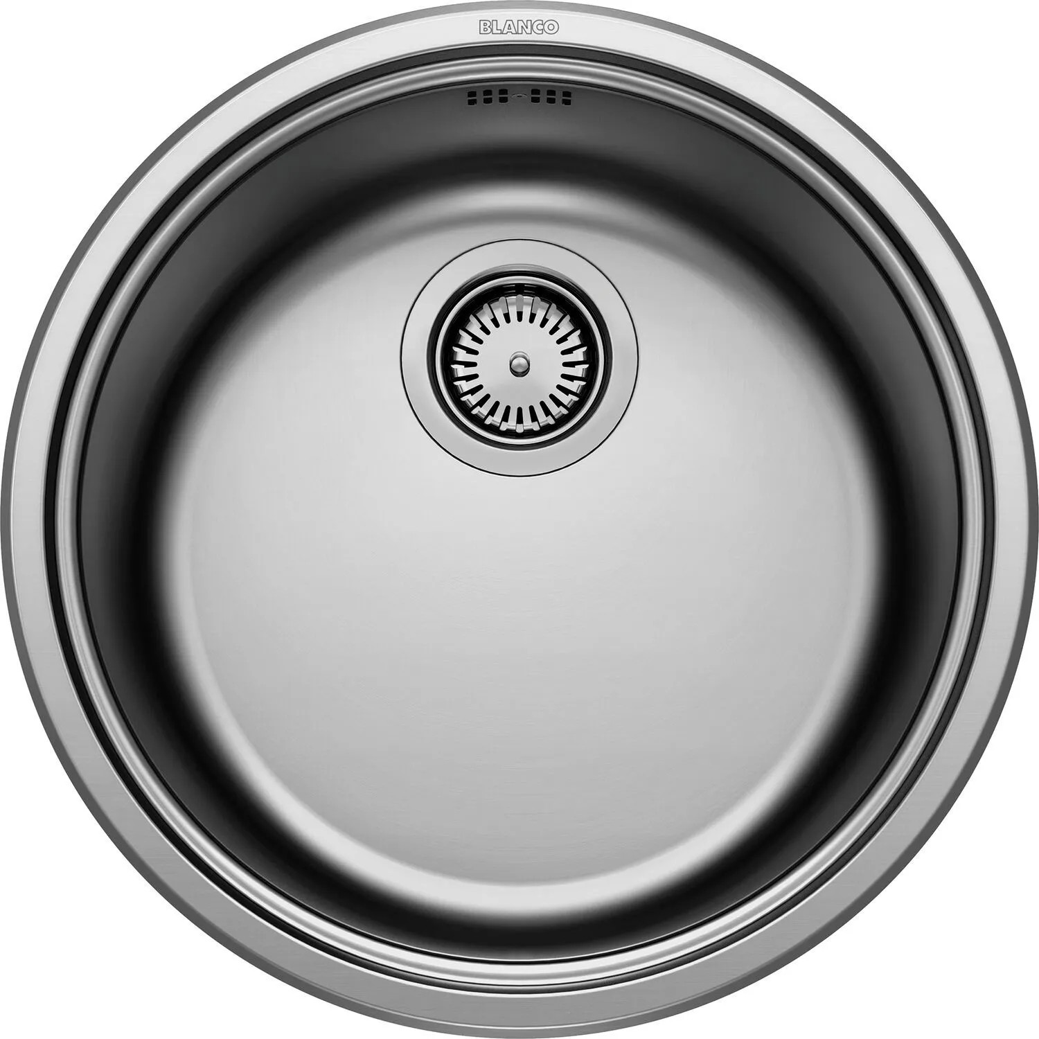 Blanco Rundspüle Rondosol Ø 460 mm Edelstahl Bürstfinish mit Korbventil