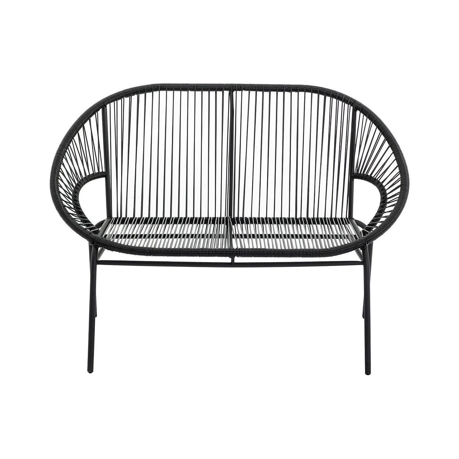 Vente-unique Gartenbank Alios Schwarz 115 cm
