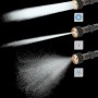 Fiskars Gießstab mit 3 Sprühfunktionen: Nebel, Strahl, Brause. Gartenspritze mit Frontregler.