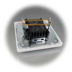 ChiliTec MILOS Wechsel Schalter Weiß Matt mit Rahmen UP