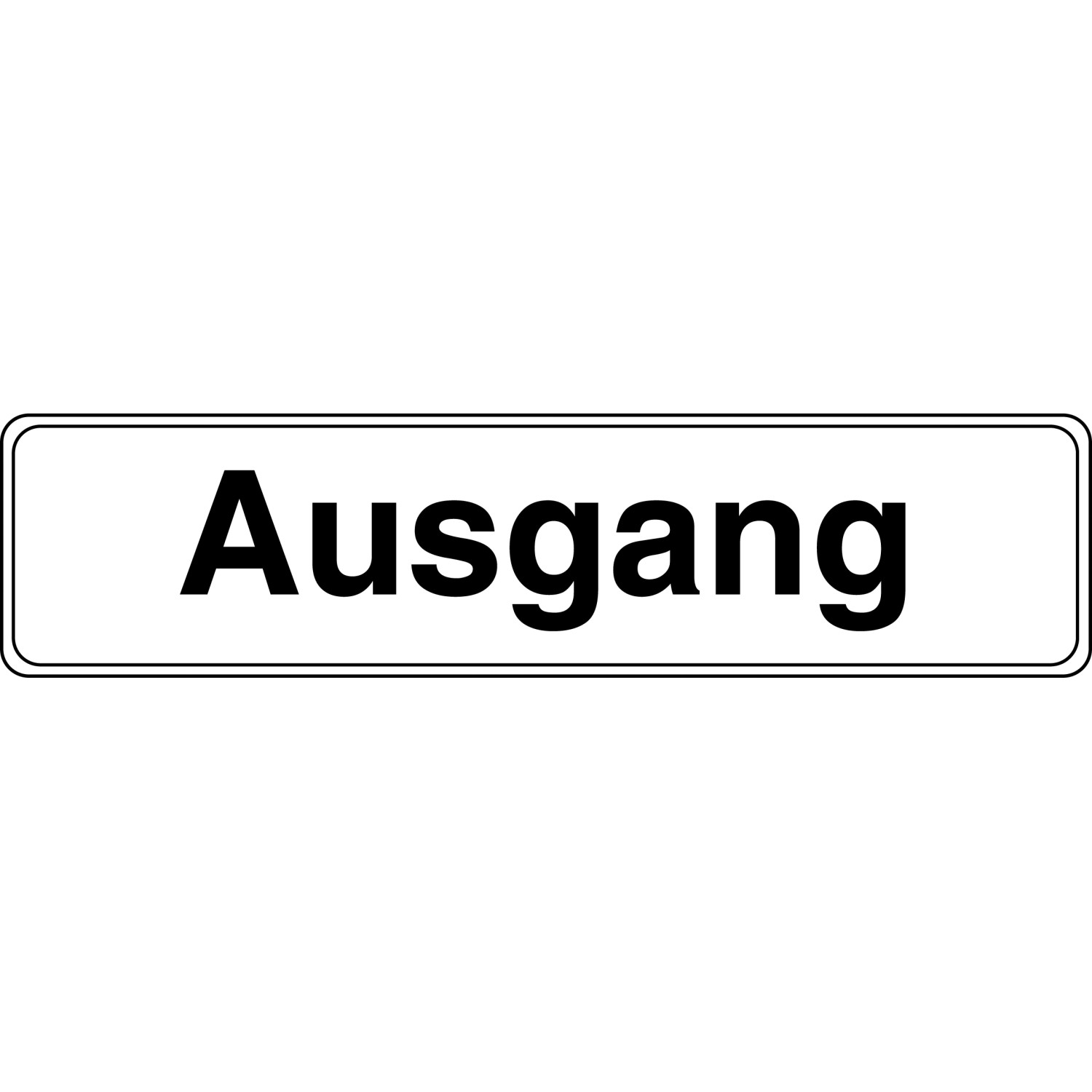 Signum Safety Signs Tür-/Hinweisschild Ausgang 4,8 cm x 20 cm Weiß
