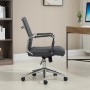 Svita Office Comfort Bürostuhl, dunkelgrauer Drehstuhl mit niedriger Rückenlehne und Stoffbezug.