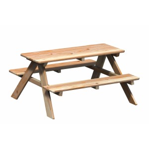 Winnetoo Picknicktisch aus Lärche, 119x115x61,5cm, für Kinder, FSC®-zertifiziert.