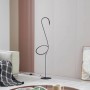 Moderne, dimmbare LED Stehlampe Pajaro in Schwarz aus Metall, 130cm hoch für Wohnzimmer.