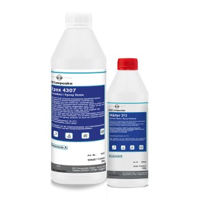DD Composite Epox 4307 Harz mit Härter 313, 500g/250g Gebinde für Beschichtungen und Klebstoffe.