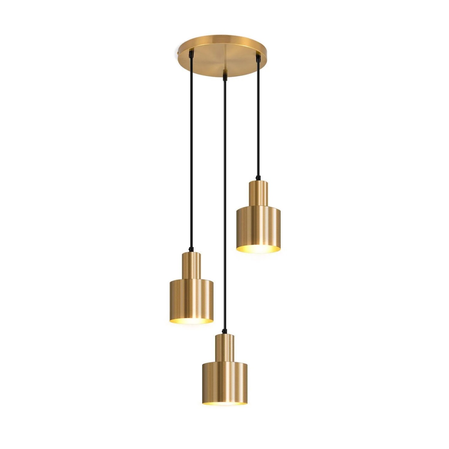 NETTLIFE Pendelleuchte Esstisch Hängeleuchte Vintage Pendellampe 3 Flammig Rund Modernes Design E27