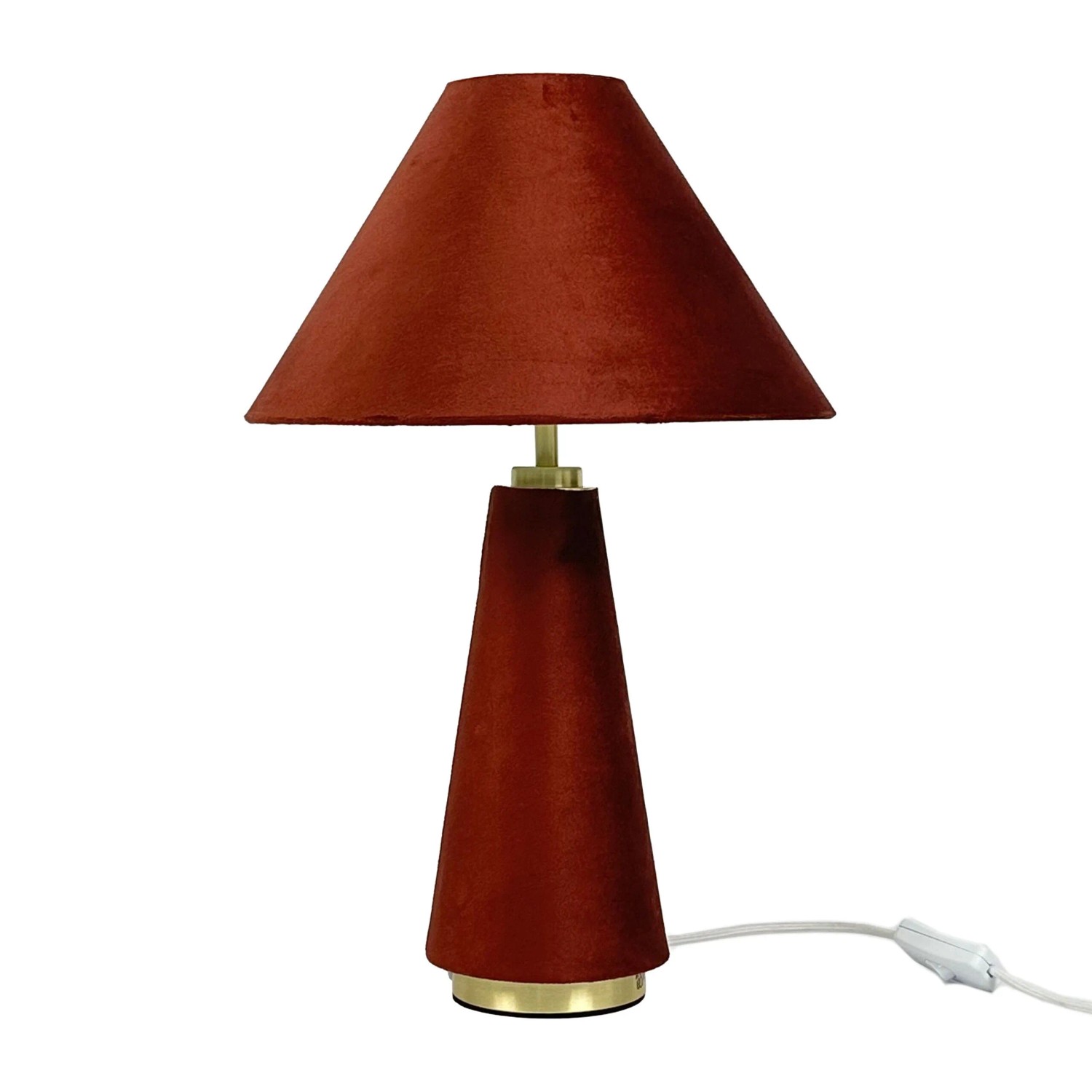 Relaxdays Tischlampe Samt mit Kippschalter 47 cm x 30 cm 0,9 kg