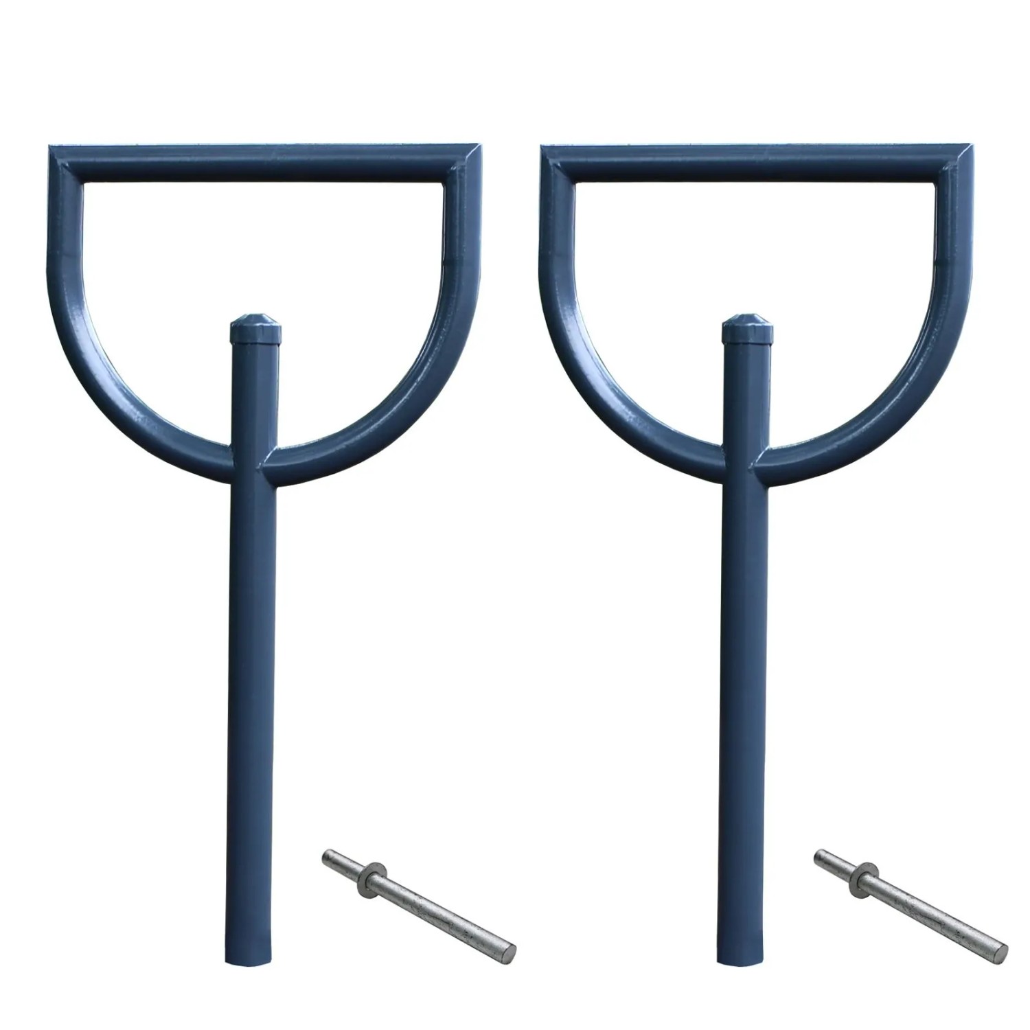 TRUTZHOLM 2x Fahrradanlehnbügel 118 x 56 cm Stahl Durchmesser 60 mm Typ D