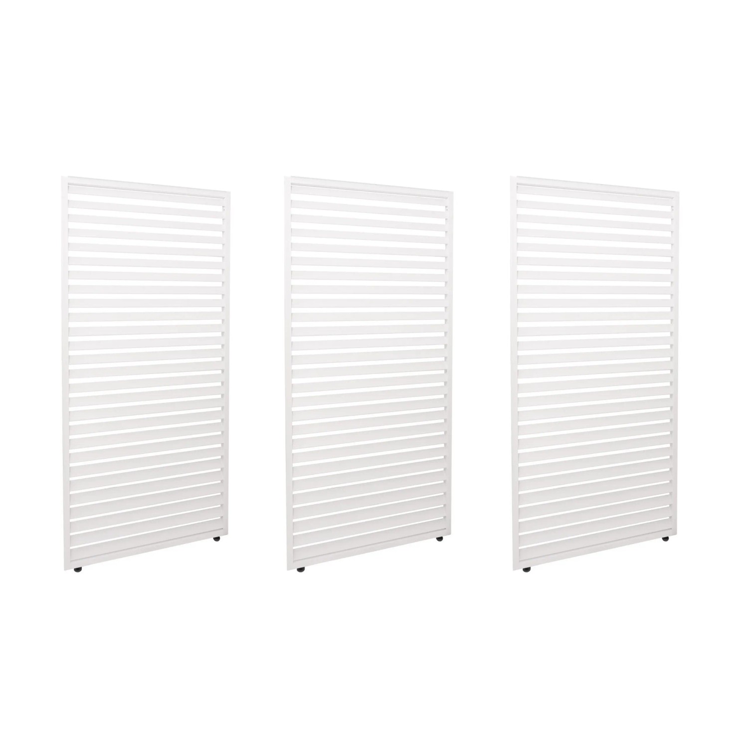 BERLINLODGE 3er-Set Aluminium Paneele Für Pergola HxB 204x271cm Weiß Terrassenüberdachung Lamellenpaneel Modul