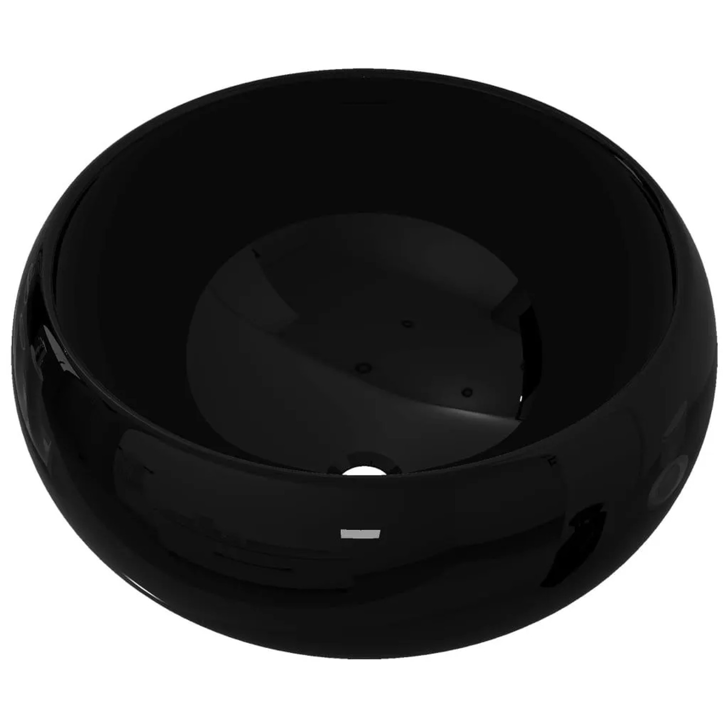 vidaXL Waschbecken Keramik Rund Schwarz 40 x 15 cm 142735 günstig online kaufen