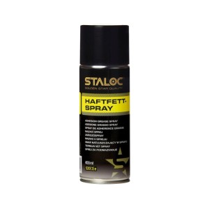 Staloc Haftfettspray 400 ml in schwarzer Spraydose mit gelbem Etikett für Dreh-/Kippbeschläge.