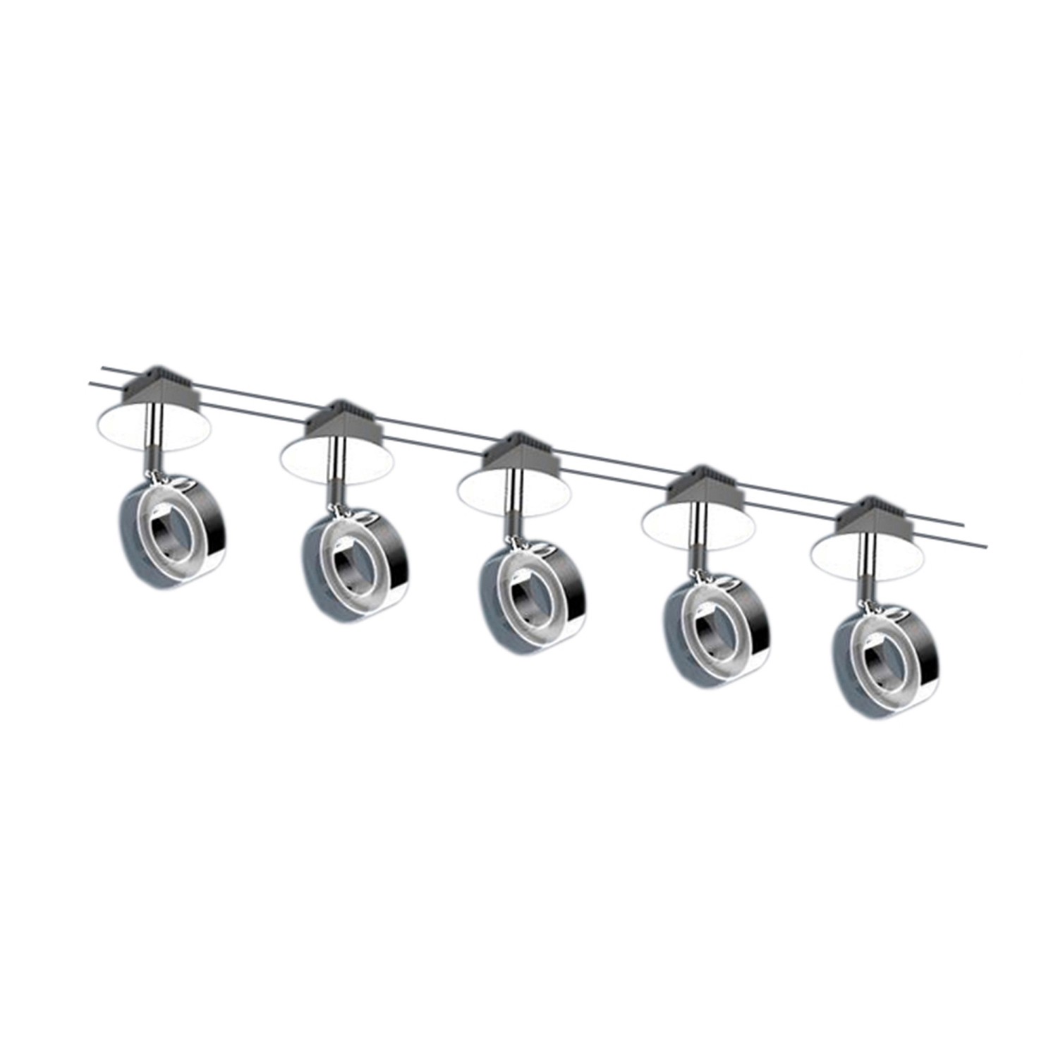Näve LED-Seilsystem-Deckenspots Rund Tony 12 cm x 50 cm x 6 cm günstig online kaufen