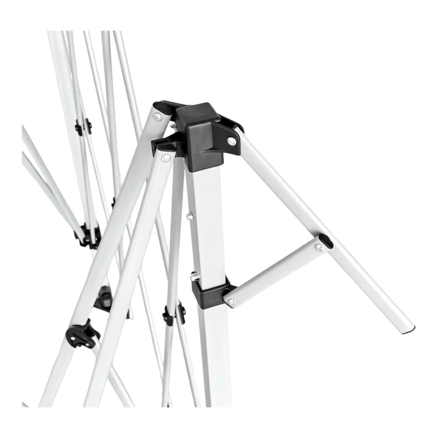 Detailaufnahme des hellgrauen Metallgestells vom Jet-Line Gartenpavillon Kleopatra.