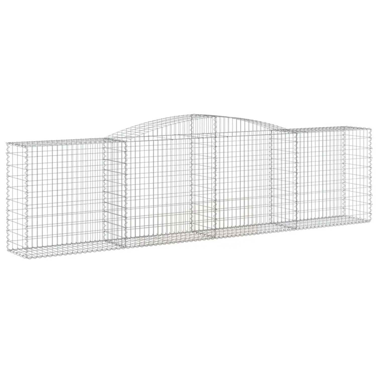 vidaXL Gabionen mit Hochbogen 25 Stk 400x50x100/120cm Verzinktes Eisen 3147007