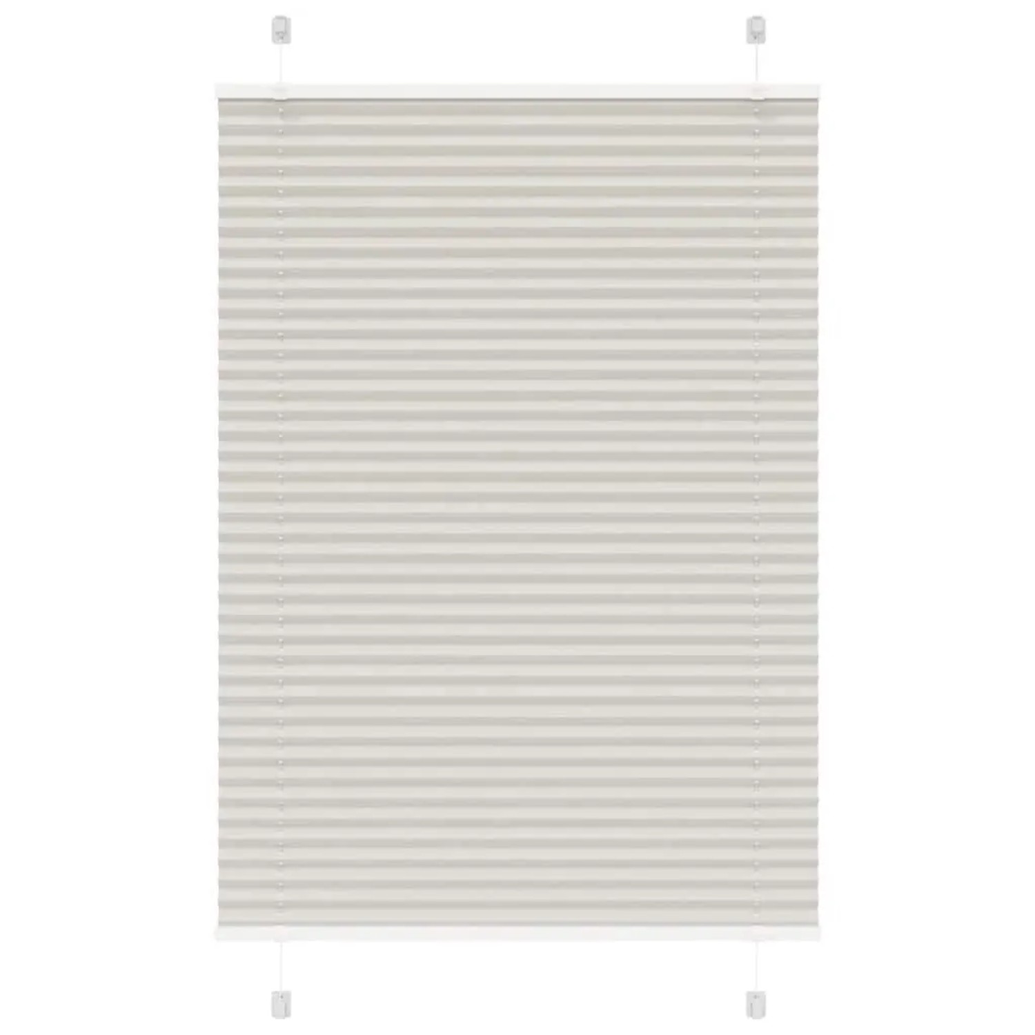 vidaXL Plissee Hellgrau 95x100 cm Stoffbreite 94,4 cm Polyester 4015329