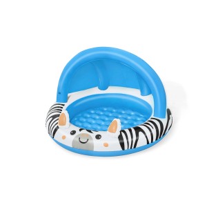 Bestway Planschbecken Safari Sun mit Sonnendach, Zebra-Design, Ø 97 cm.