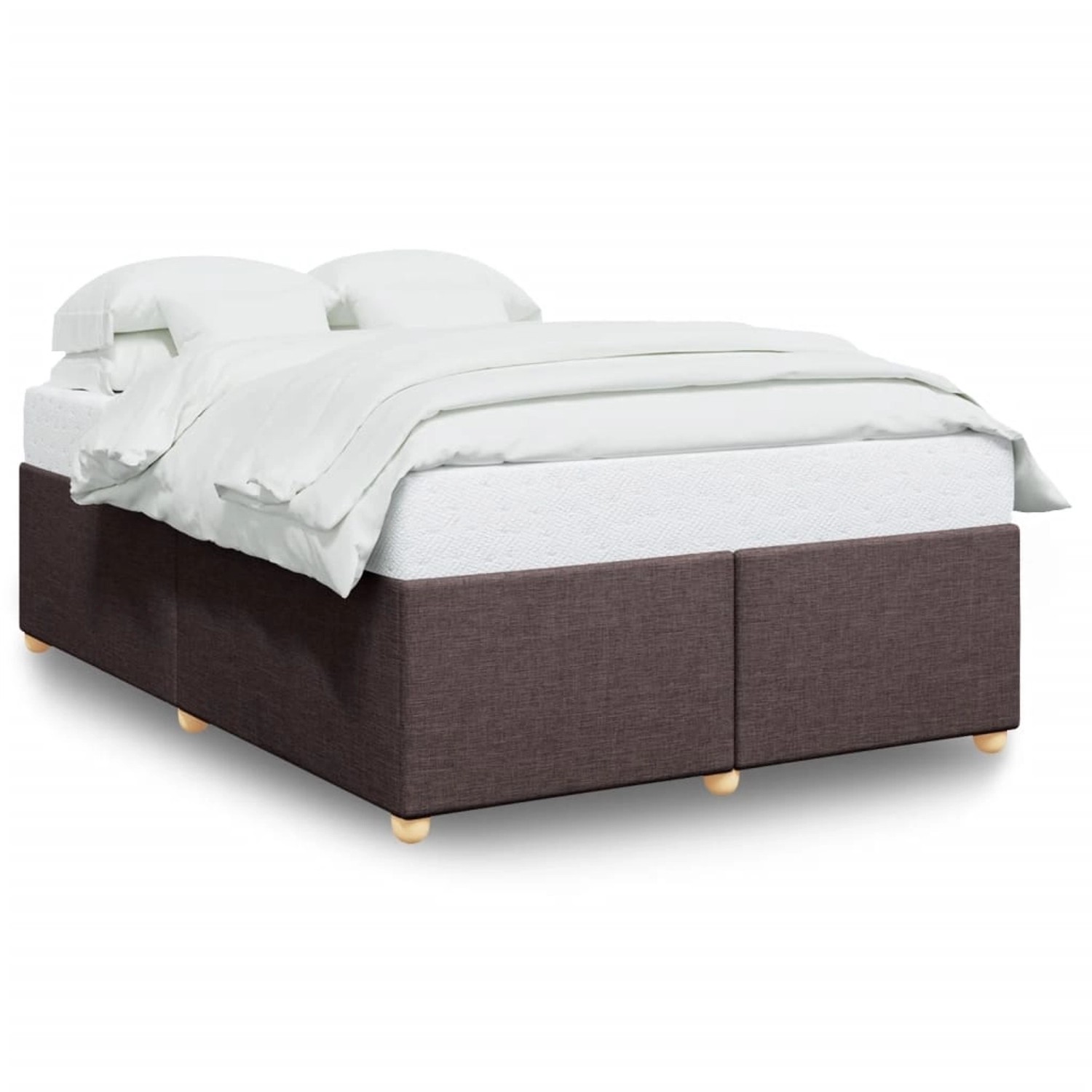 vidaXL Bettgestell ohne Matratze Dunkelbraun 160x200 cm Stoff 3284746 günstig online kaufen